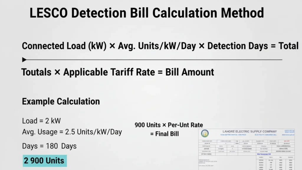 How Lesco Calculate detection bill