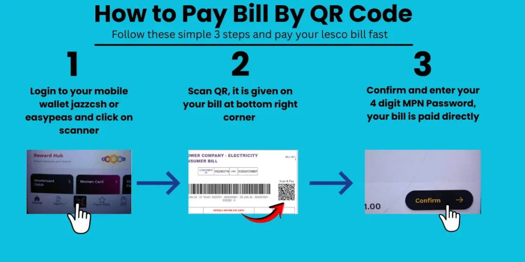 how to pay bill by qr code How to pay lesco bill by qr code