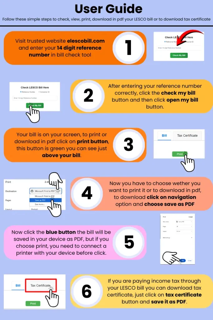 user guide to check and download lesco bill online Complete user guide to chcek and download leso bill online
