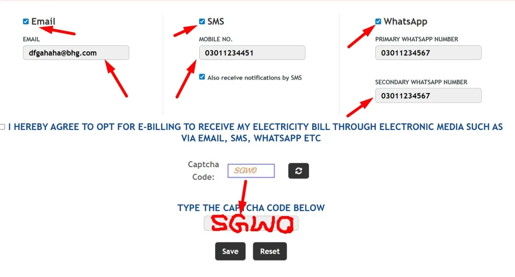 whatsapp notification for bill